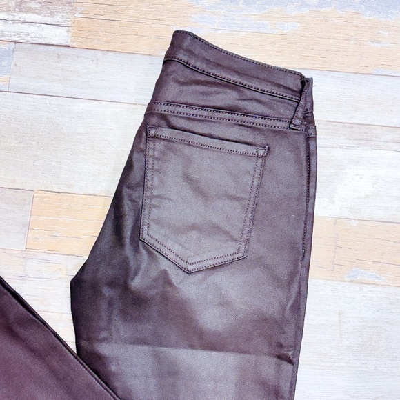 BANANA REPUBLIC High-Rise Skinny Coated Chocolate Jean - Picture 3 of 12